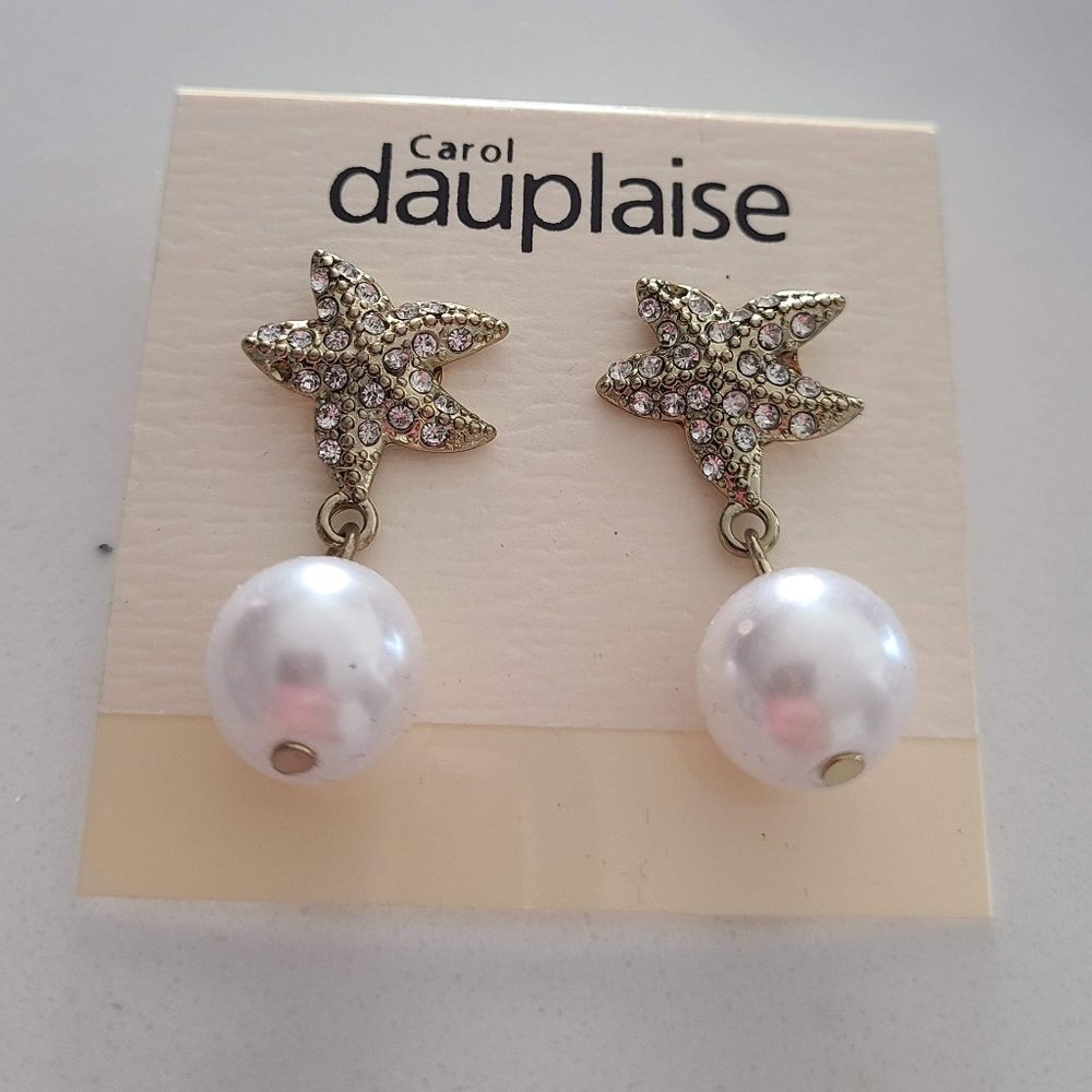 Starfish Pearl drop earrings